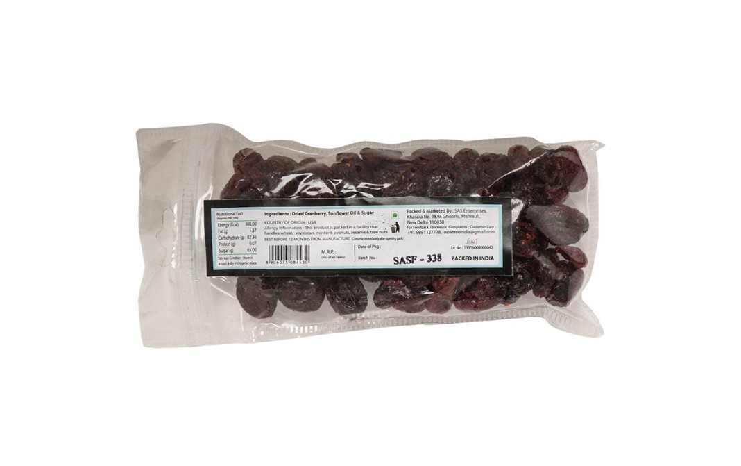 New Tree Dried Cranberry    Shrink Pack  75 grams